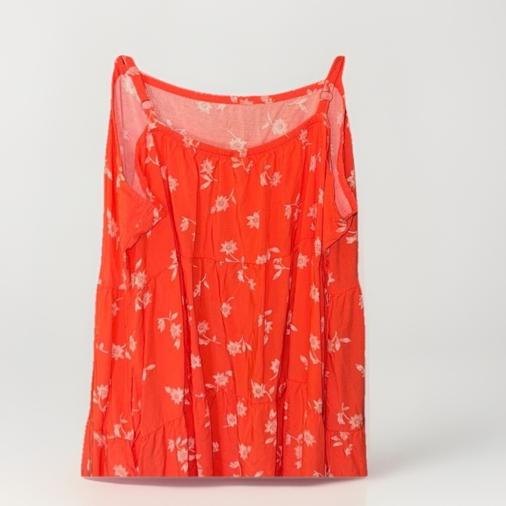 Old Navy Orange Floral Midi Dress - Picture 3 of 4
